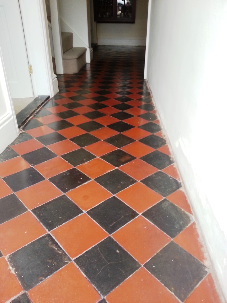 hallway  Quarry Tiled Floors Cleaning and Sealing