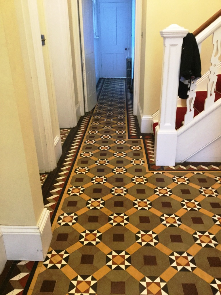 Victorian Tiled Floor After Cleaning The Embankment Bedford