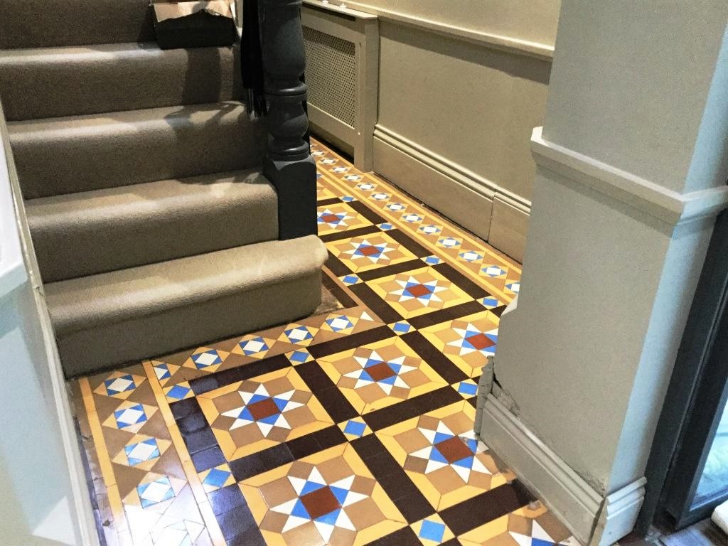 Victorian Tiled Floor Leighton Buzzard After Cleaning