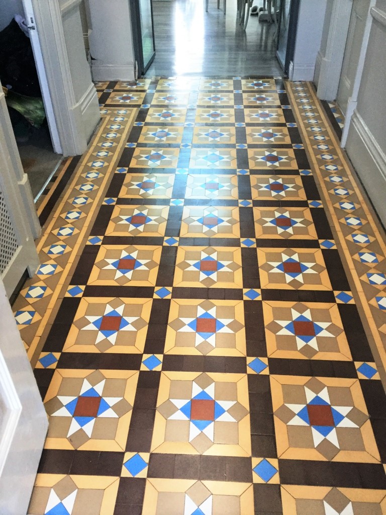 Victorian Tiled Floor Leighton Buzzard After Cleaning