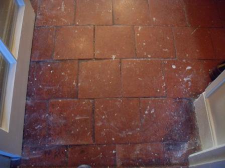 Quarry Tiled Floor Before Quarry Tiled Floor Before