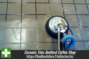 Cleaning Ceramic Tiles in a Bedford Coffee Shop