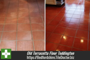 Deep Cleaning and Sealing and Old Terracotta Floor in Toddington