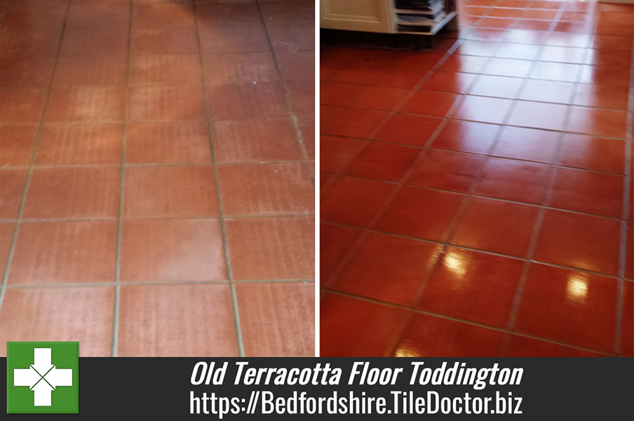 Deep Cleaning and Sealing and Old Terracotta Floor in Toddington