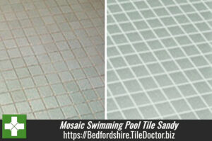 Mosaic Swimming Pool Tile Surround Cleaned near Sandy