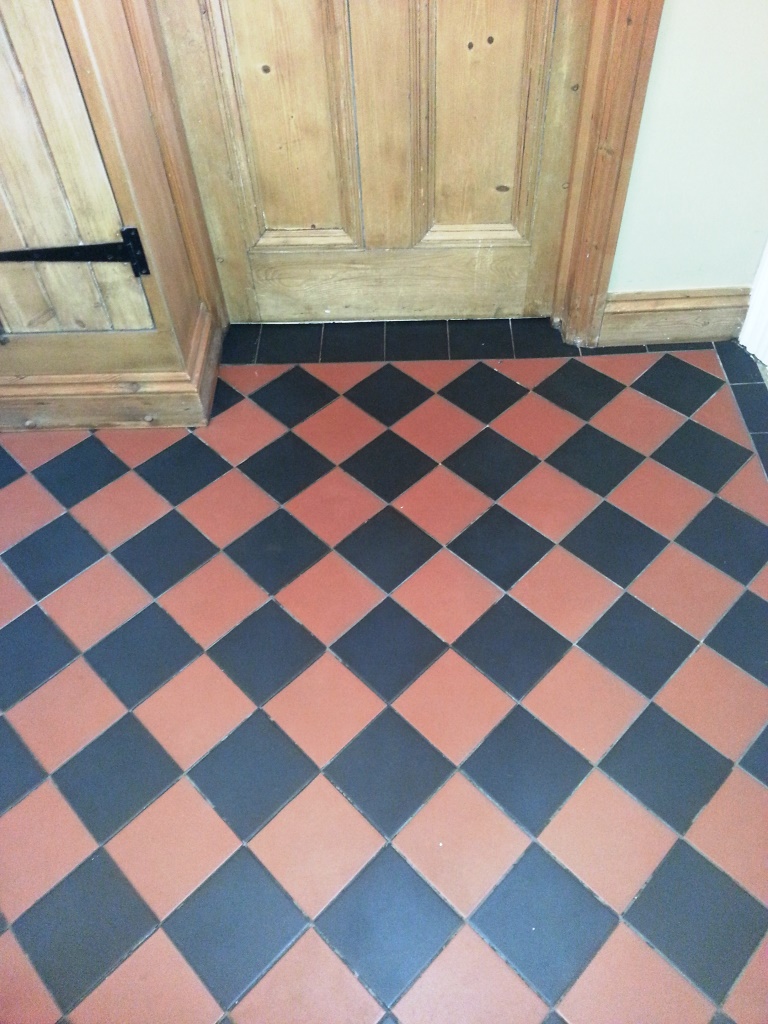 Victorian tiles Biggleswade after cleaning
