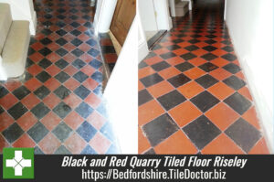 Black and Red Quarry Tiled Ffloor Restored in Riseley