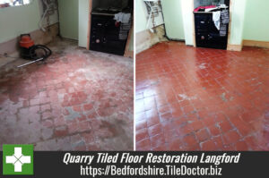 Neglected Quarry Tiled Floor Restoration in Langford