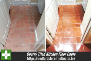 Quarry Tiled Kitchen Floor Resealed in Cople