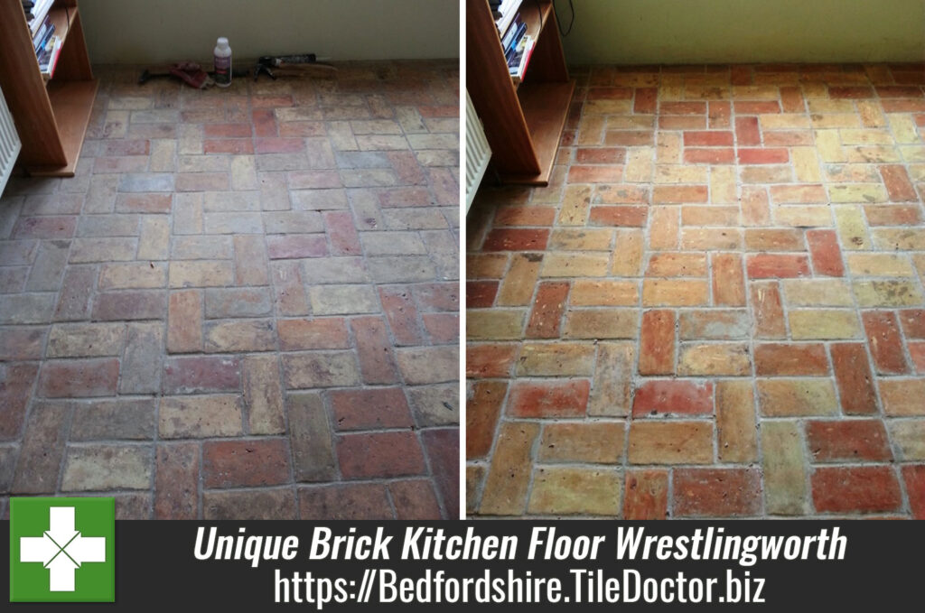 Unique Brick Kitchen Floor Restored in Wrestlingworth