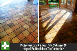 Victorian Brick floor tile restoration in Colmworth