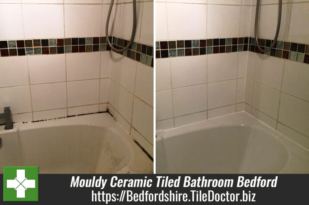 Ceramic Tiled Bathroom with Mould Issues Refreshed in Bedford