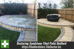 Restoring the Spoiled Appearance of a Sandstone Tiled Patio in Bedford