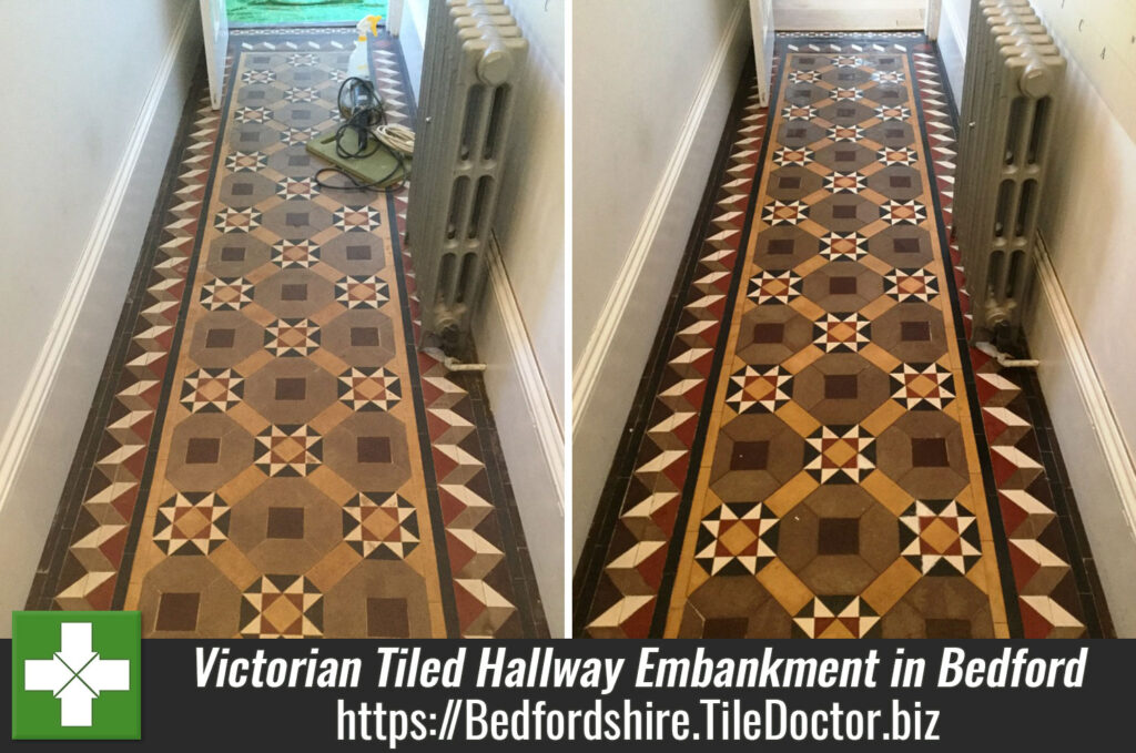 Victorian Tiled Hallway Deep Cleaned at The Embankment in Bedford