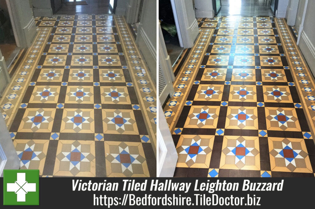 Victorian Tiled Hallway Deep Cleaned in Leighton Buzzard