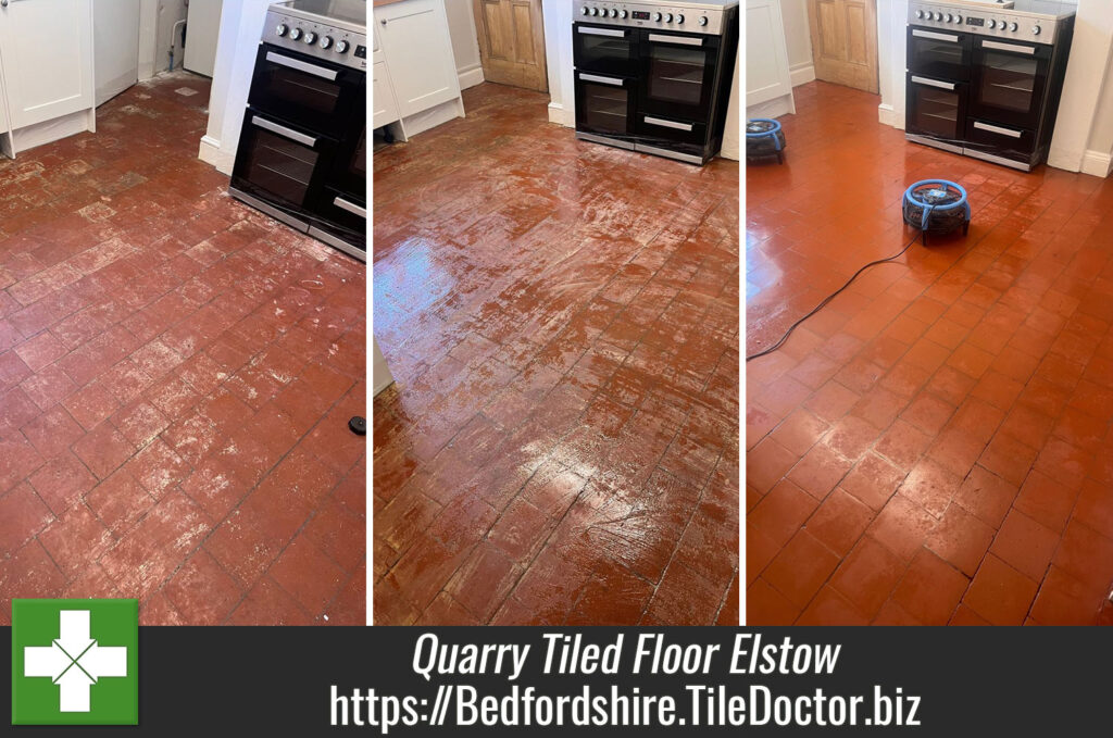 Victorian Quarry Tiled Kitchen Floor Restoration Elstow