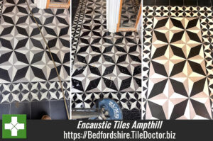 Grout Stained Encaustic Tiled Floor Renovated Ampthill